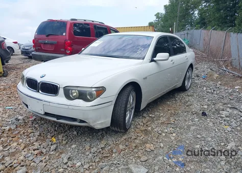 2002 BMW 7 Series 745I z USA, uszkodzony, nr VIN WBAGL63442DP51733